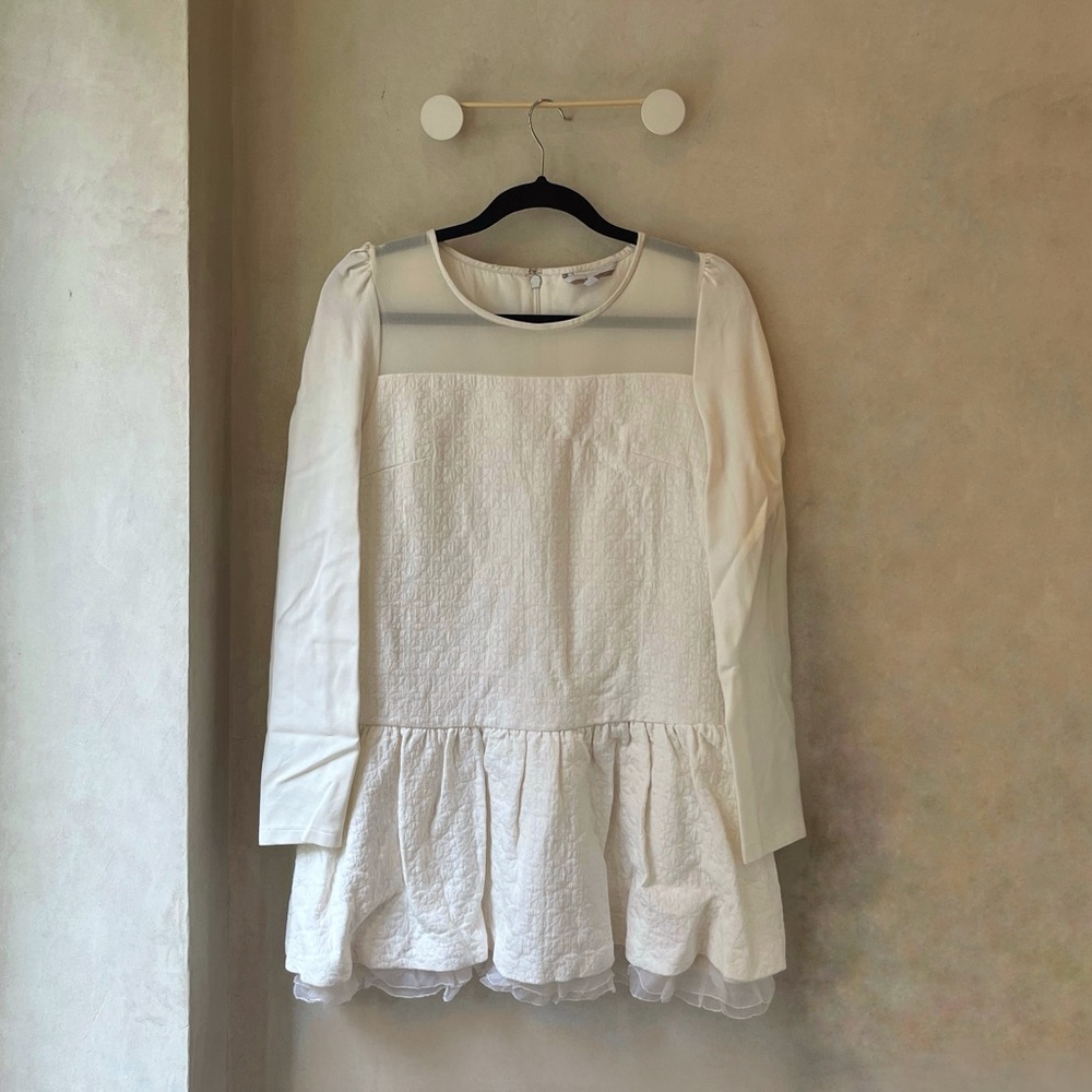 White Long Sleeved Dress